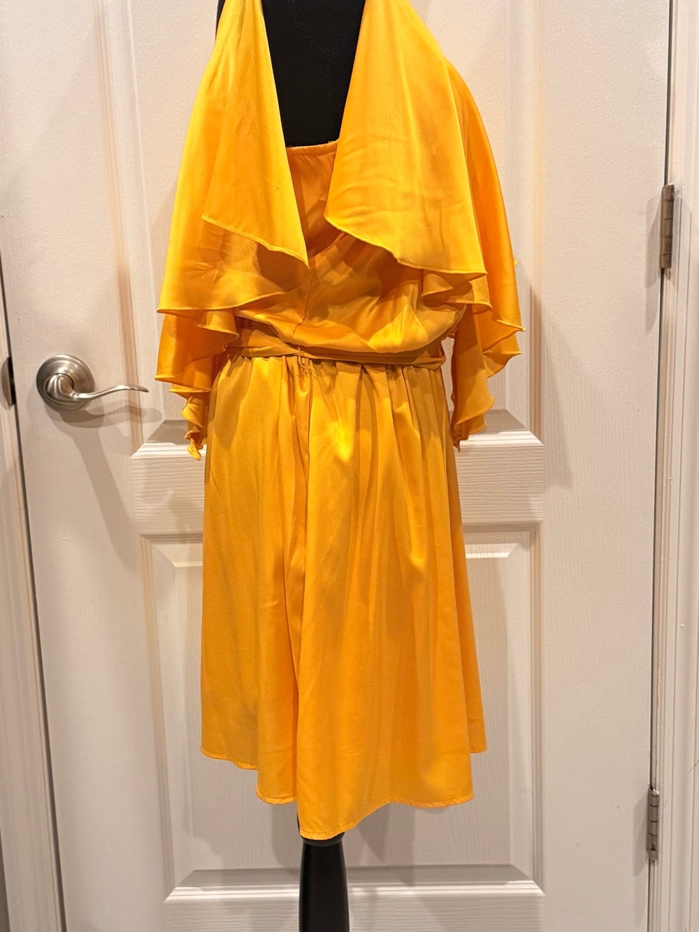 XOXO Bright Yellow Ruffle Mini Dress - Picture 2 of 5